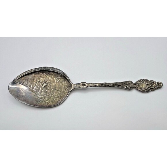 Vintage Silver Plate Andrea by Sadek large Spoon India 2430 - Picture 1 of 7